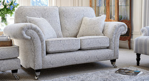 Traditional patterned 2 seater sofa