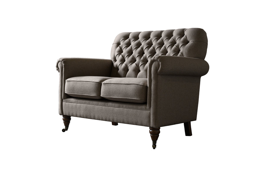 George | 2 Seater Sofa | Heather Herringbone Mole