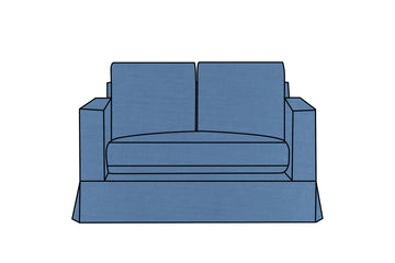 Kate | 2 Seater Extra Loose Cover | Capri Blue