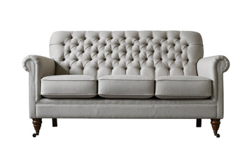 George | 3 Seater Sofa | Heather Herringbone Light Grey