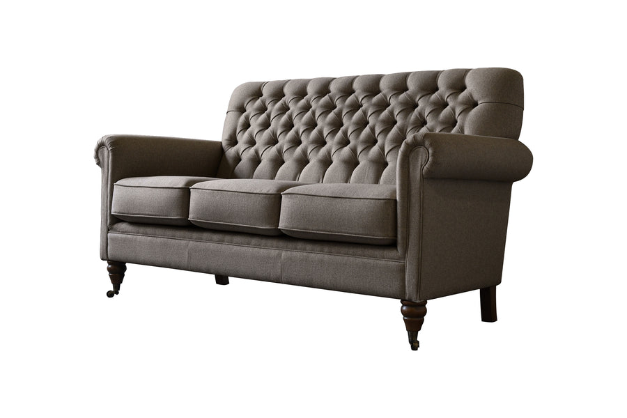 George | 3 Seater Sofa | Heather Herringbone Mole