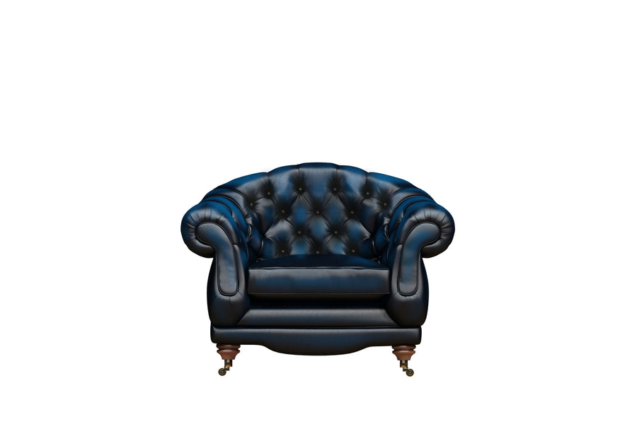 Regent | Club Chair | Antique Blue