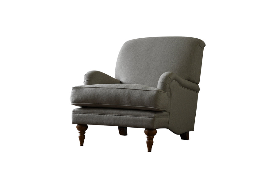 Jasper | Companion Chair | Heather Herringbone Dark Grey