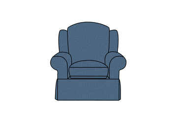 Banbury | Highback Chair Extra Loose Cover | Shaftesbury Blue