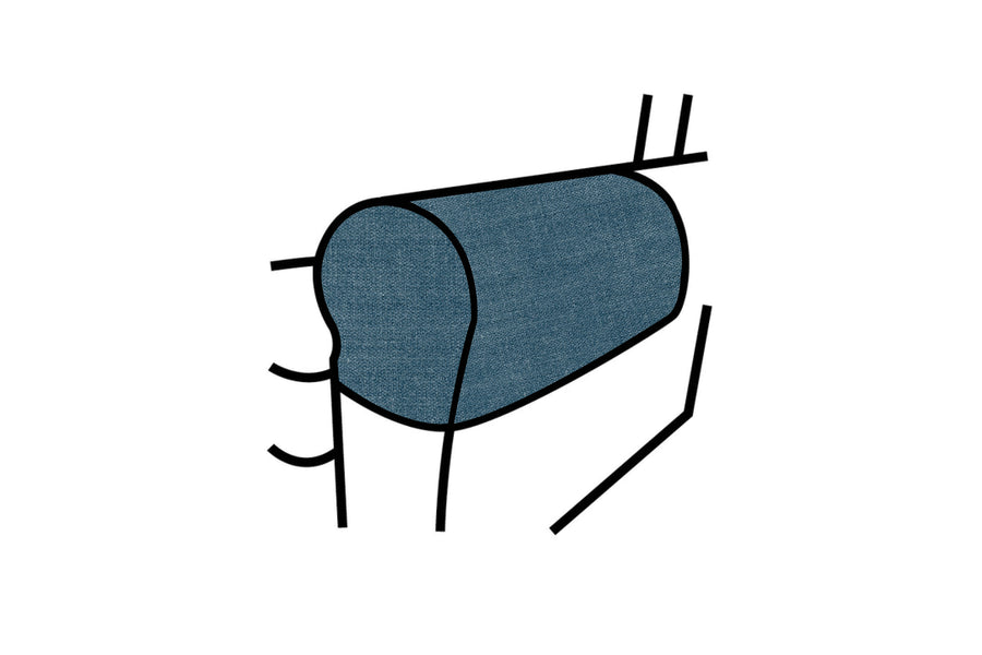 Florence | Armcaps (pair) | Alhambra Coastal Blue