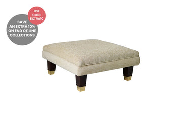 Windsor | Footstool | Stanway Herringbone Cashew