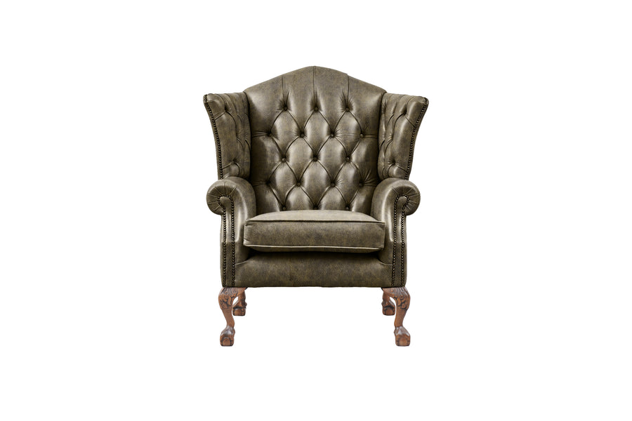 Grand Chesterfield | Highback Chair | Vintage Green