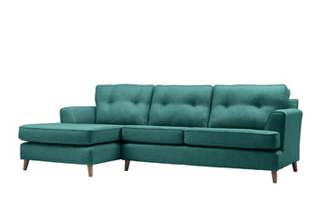 Poppy | Chaise Sofa Option 2 | Linoso Teal