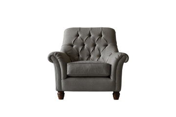 Grosvenor | Slipper Chair | Heather Herringbone Dark Grey