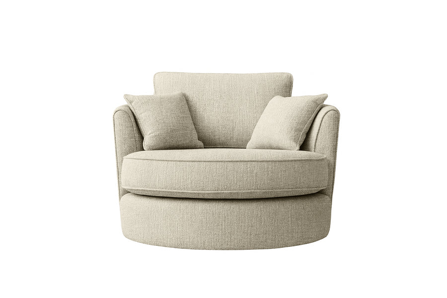 Poppy | Swivel Chair | Hopsack Cream