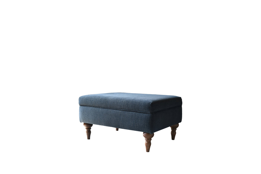 Agatha | Storage Stool | Willow Denim