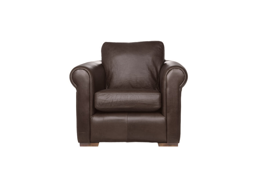Scala | Leather Armchair | Saddle Chocolate
