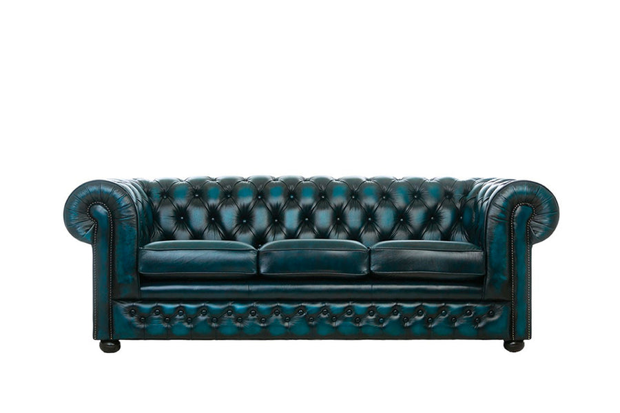 Chesterfield | 3 Seater Sofa | Antique Blue