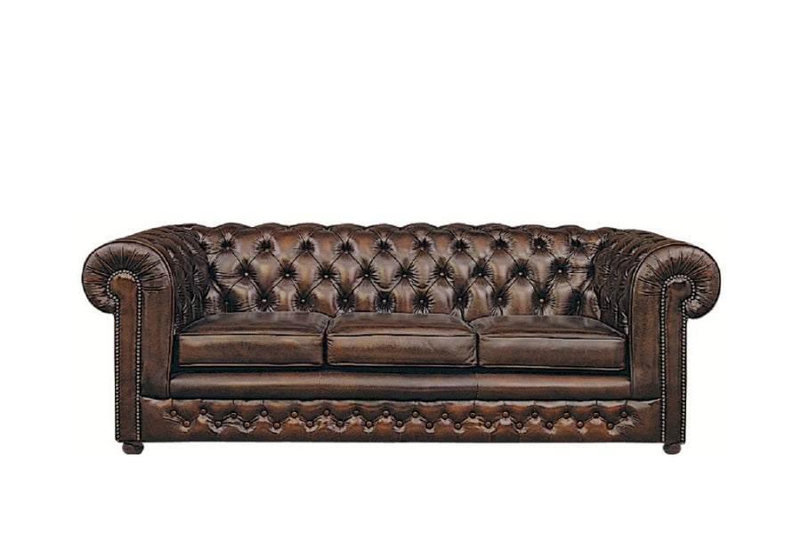 Chesterfield | 3 Seater Sofa | Antique Brown