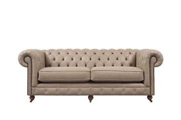 Grand Chesterfield | 3 Seater Sofa | Milton Mushroom