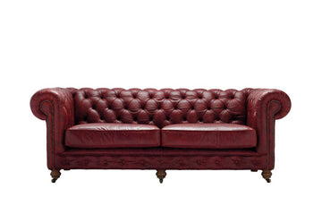 Grand Chesterfield | 3 Seater Sofa | Vintage Oxblood