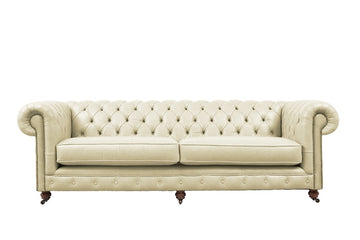 Grand Chesterfield | 4 Seater Sofa | Milton Stone