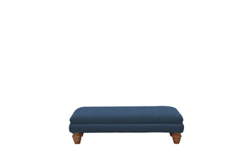 Grosvenor | Plain Bench Footstool | Orly Blue