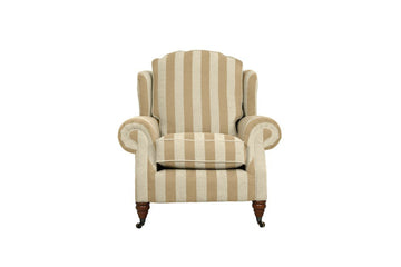 Blenheim | Highback Chair | Brecon Stripe Mink