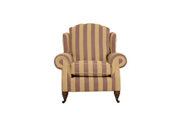 Blenheim | Highback Chair | Brecon Stripe Terracotta