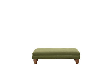 Grosvenor | Plain Bench Footstool | Opulence Olive Green