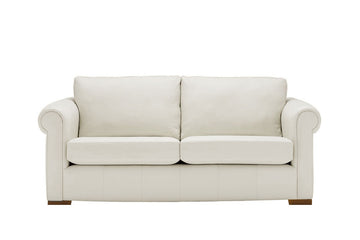 Scala | 3 Seater Leather Sofa | Softgrain White
