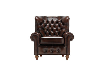 Monk | Highback Chair | Antique Brown
