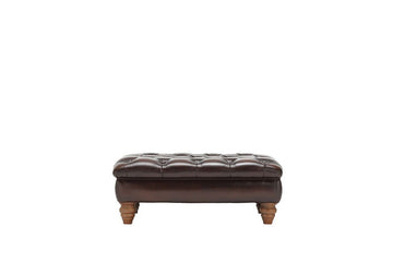 Monk | Bench Footstool | Antique Brown