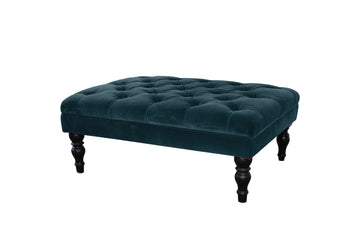 Harper | Button Bench Footstool | Manolo Teal