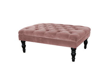 Morgan | Button Bench Footstool | Manolo Dusky Pink